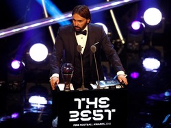 Pembesut Lyon, Reynald Pedros, memenangi penghargaan Pelatih tim Putri terbaik. (Foto: John Sibley/Action Images via Reuters)