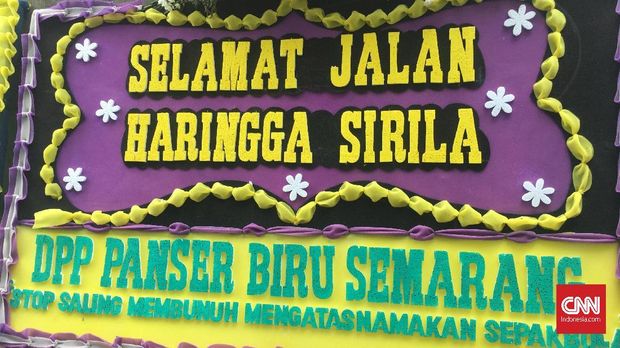 Haringga Sirla meninggal setelah dikeroyok sejumlah bobotoh di areal parkiran Stadion GBLA. (
