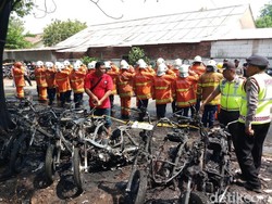 Ini Penampakan 17 Motor Pelajar di Surabaya Hangus Terbakar