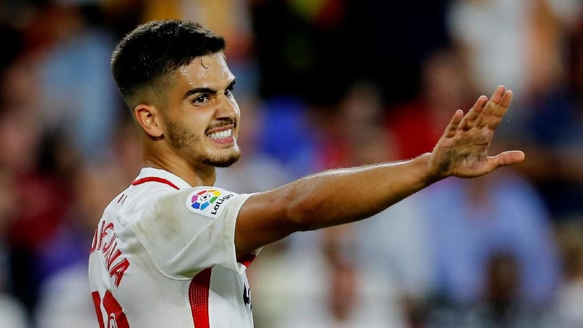 Pemain Sevilla, Andre Silva. (Foto: Marcelo Del Pozo/Reuters)