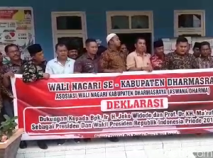 Ini Alasan Wali Nagari di Sumbar Dukung Jokowi Ini Alasan Wali Nagari di Sumbar Dukung Jokowi