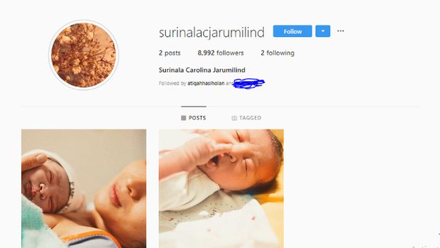Akun Instagram Putri Marino dan Chicco Jerikho.