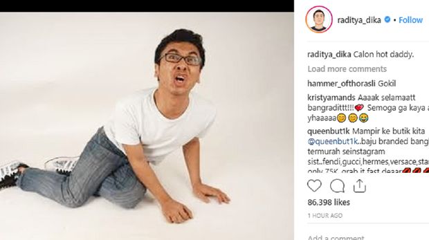 Raditya Dika konfirmasi kehamilan istri.