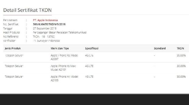 Lulus TKDN, Apple Bawa iPhone Xs, Xs Max & Xr ke Indonesia