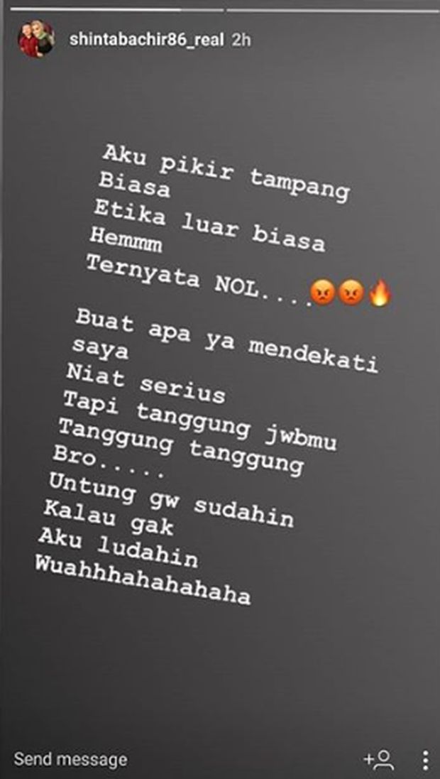 Kekecewaan Shinta Bachir.
