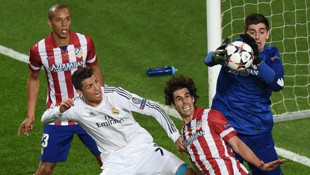 Courtois sudah sembilan kali bermain di Derby Madrid bersama Atletico.