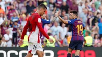 Gol Munir menyelamatkan wajah Barcelona dari kekalahan di depan publik sendiri. (Foto: Albert Gea/REUTERS)