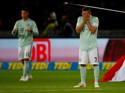 Bermain di Olympiastadion, Sabtu (29/9/2018) dinihari WIB, Bayern dibuat frustrasi. Foto: Hannibal Hanschke/Reuters