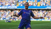 Eden Hazard memimpin daftar top skorer Premier Legaue 2018/2019 dengan delapan gol. Pemain Chelsea itu juga sudah lima kali dinobatkan sebagai Man of the Match dan membuat dribel sukese 2,8 per pertandingan. (Foto: Marc Atkins/Getty Images)