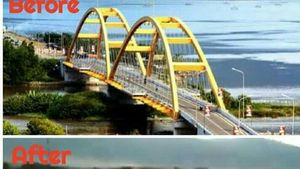 Foto: Before-After Jembatan Kuning Palu yang Kini Hancur