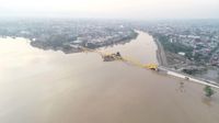 Potret Hancurnya Jembatan Kuning Palu dari Ketinggian