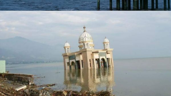 Foto: Before After Masjid Apung Palu yang Diterjang Tsunami