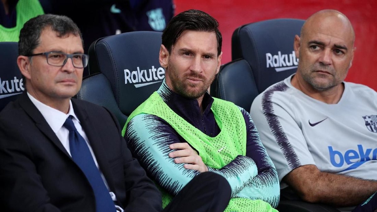 Lionel Messi hanya masuk sebagai pemain pengganti saat Barcelona diimbang Athletic Bilbao (Foto: Albert Gea/Reuters)