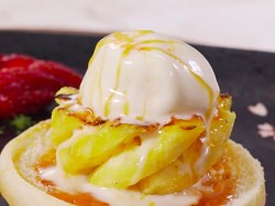 Resep Nanas Panggang Ice Cream, Pencuci Mulut Unik nan Segar