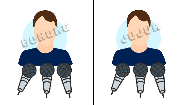 Ilustrasi Simpel Gambarkan Perbedaan Si Jujur dan Pembohong