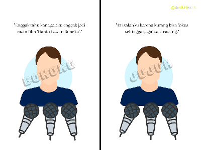 Ilustrasi Simpel Gambarkan Perbedaan Si Jujur dan Pembohong