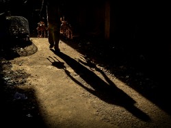 Shadow at the Chicken Market