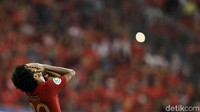 Amiruddin Bagus Kahfi tampak kecewa dengan kekalahan tersebut.
