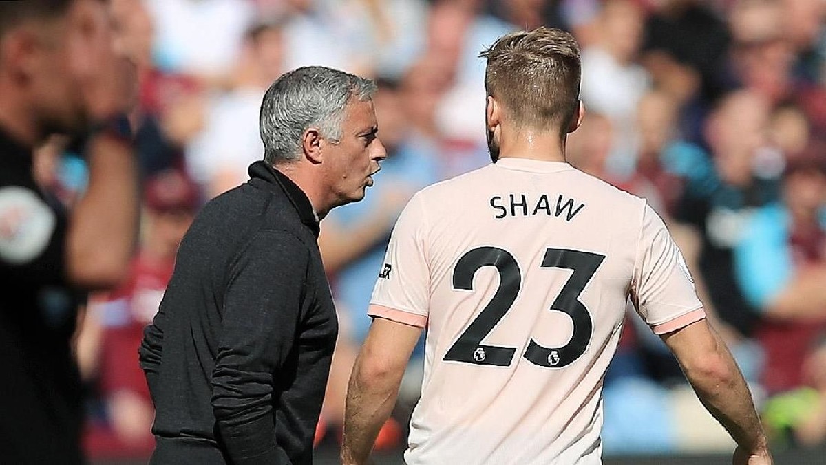 Jose Mourinho mengakui perlakuannya kepada Luke Shaw terlalu keras. (Foto: Marc Atkins/Getty Images)