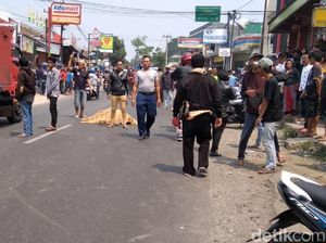 Terlindas Truk Kontainer, Perempuan Hamil Tua di Sukabumi Tewas