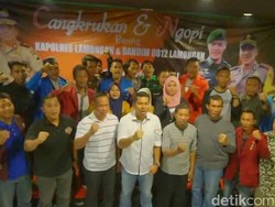 Ngopi, Cara Polres Lamongan Jaga Keamanan Pemilu 2019