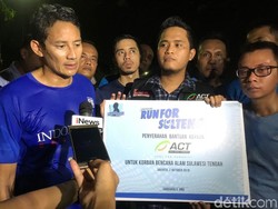 Sandiaga Galang Dana untuk Korban Gempa Palu