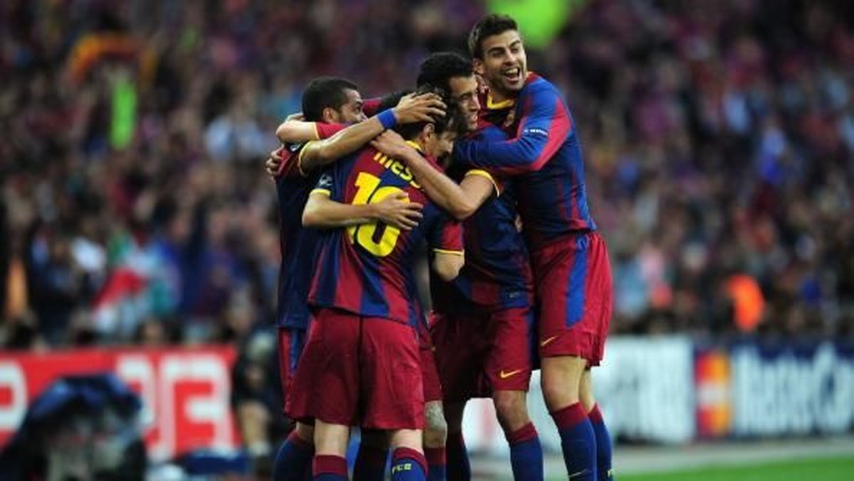 Pemain Barcelona saat merayakan kemenangan di Stadion Wembley pada 2011 lalu. (Foto: Shaun Botterill/Getty Images)