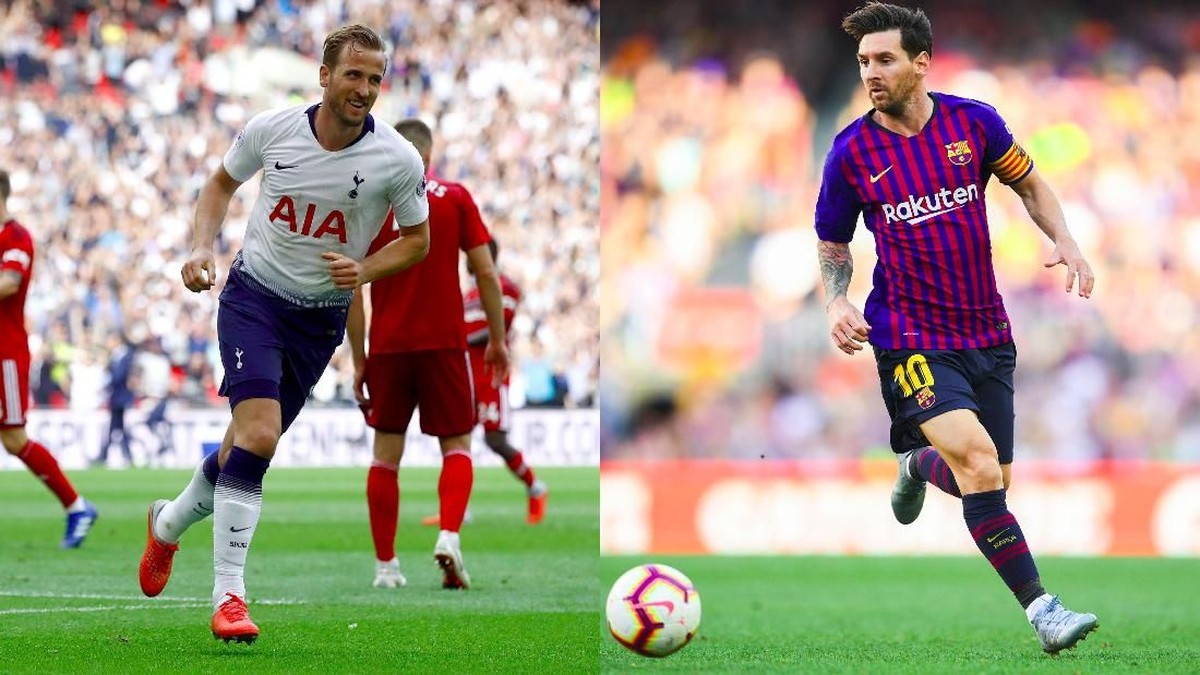 Harry Kane dan Lionel Messi akan berhadapan dalam laga Tottenham Hotspur vs Barcelona di matchday kedua Liga Champions. Foto: Julian Finney/David Ramos/Getty Images