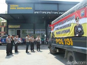 Tiga Truk Bantuan Korban Gempa di Palu Dikirim Polres Lamongan
