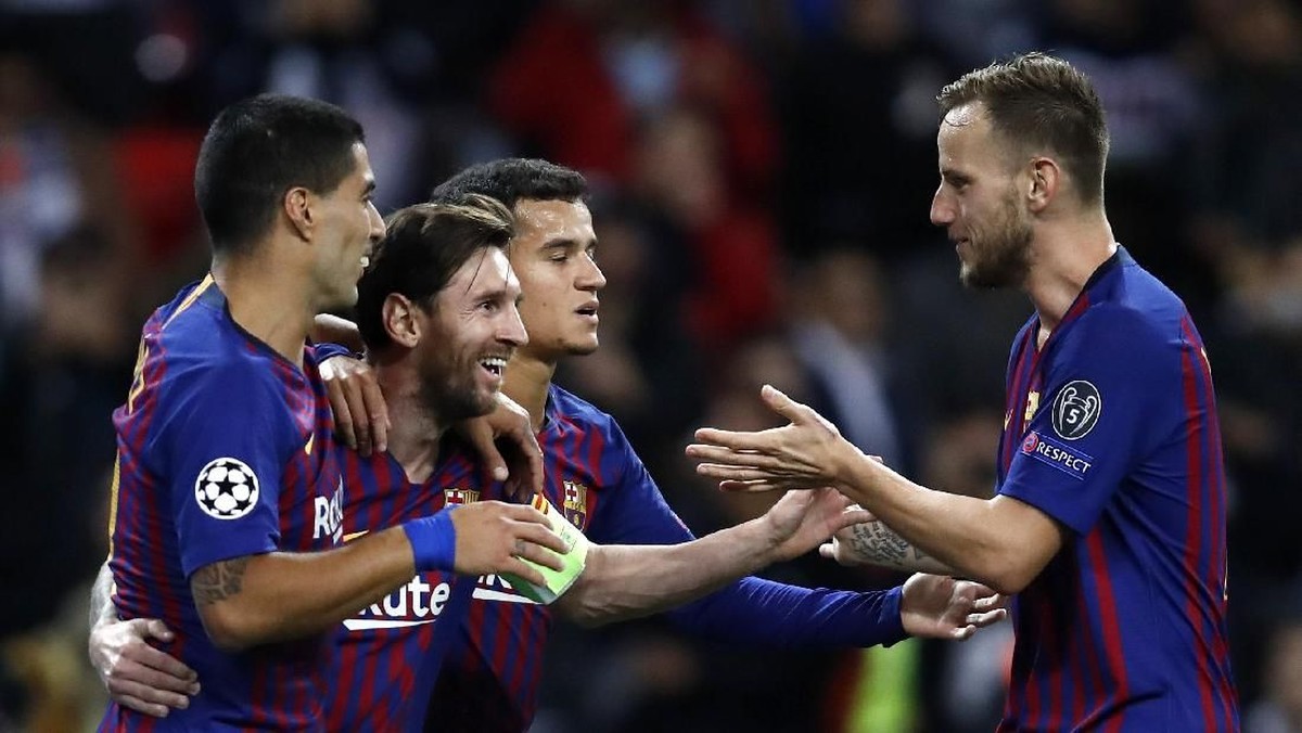 Para pemain Barcelona. (Foto: Julian Finney/Getty Images)