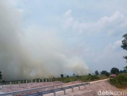 Kebakaran Lahan di Sumsel, Asap Mulai Selimuti Tol Palindra
