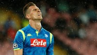 Arkadiusz Milik gagal pindah ke AS Roma. Napoli bisa kehilangan Milik pada akhir musim ini tanpa mendapatkan uang sepeser pun. (Foto: Ciro De Luca/Reuters)