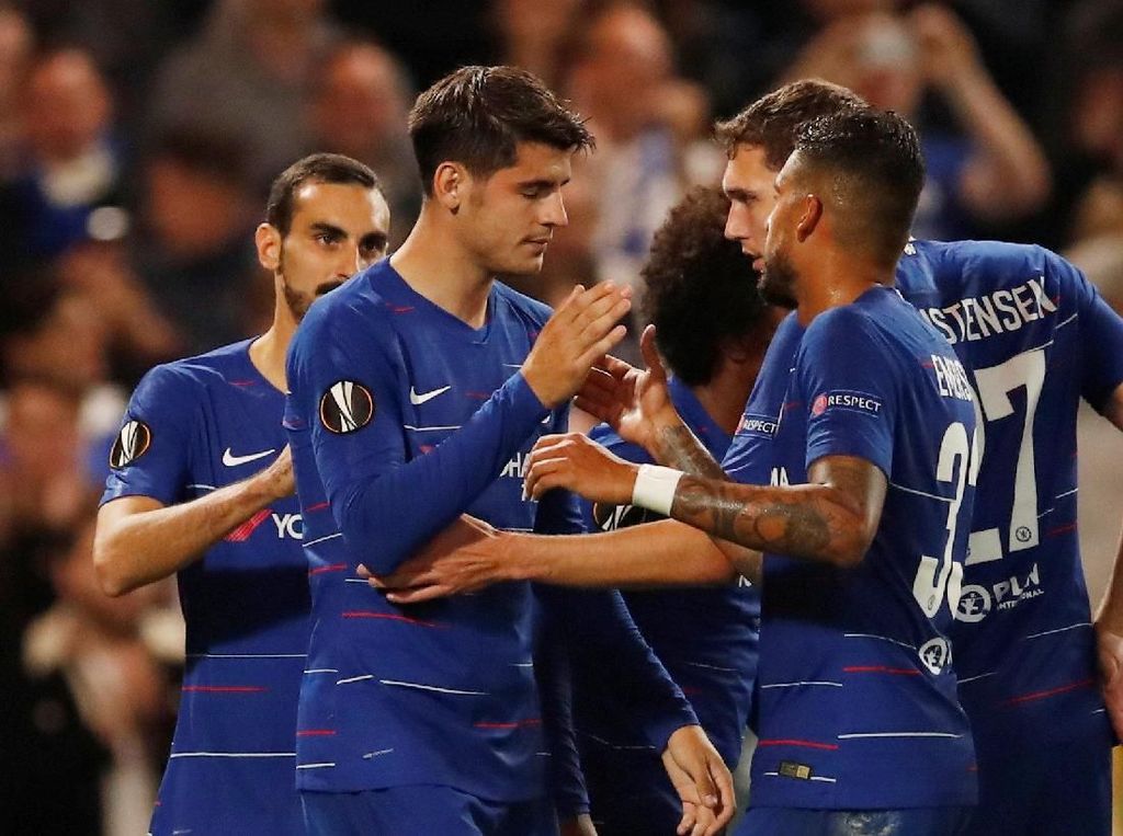 Kebahagiaan Sarri di Balik Gol Morata Kebahagiaan Sarri di Balik Gol Morata