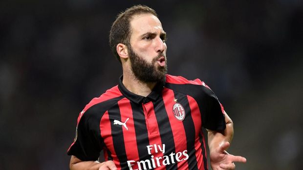 Gonzalo Higuain saat ini dipinjamkan dari Juventus ke AC Milan. (