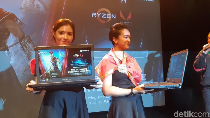 Acer mengumumkan laptop gaming Predator Helios 500 yang menggunakan AMD Ryzen generasi kedua (Foto: Virgina Maulita Putri/detikINET)