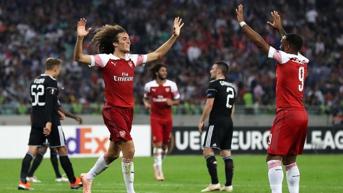 Arsenal menang telak 3-0 atas Qaragab di lanjutan Liga Europa. (Foto: Francois Nel/Getty Images) Arsenal menang telak 3-0 atas Qaragab di lanjutan Liga Europa. (Foto: Francois Nel/Getty Images)