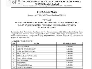 Calon Dirombak Pusat, Seleksi Anggota KPU di Jawa Barat Ada Apa? Calon Dirombak Pusat, Seleksi Anggota KPU di Jawa Barat Ada Apa?