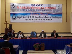 Di Depan Petinggi Gereja HKBP, Maruf Bicara Kerukunan Beragama