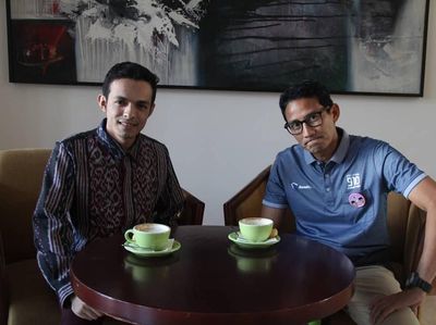 Serunya Gamal Albinsaid Saat Ngopi Bareng Sandiaga Uno