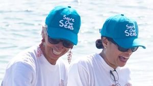 Kemesraan Sri Mulyani-Lagarde Tanam Terumbu Karang di Bali
