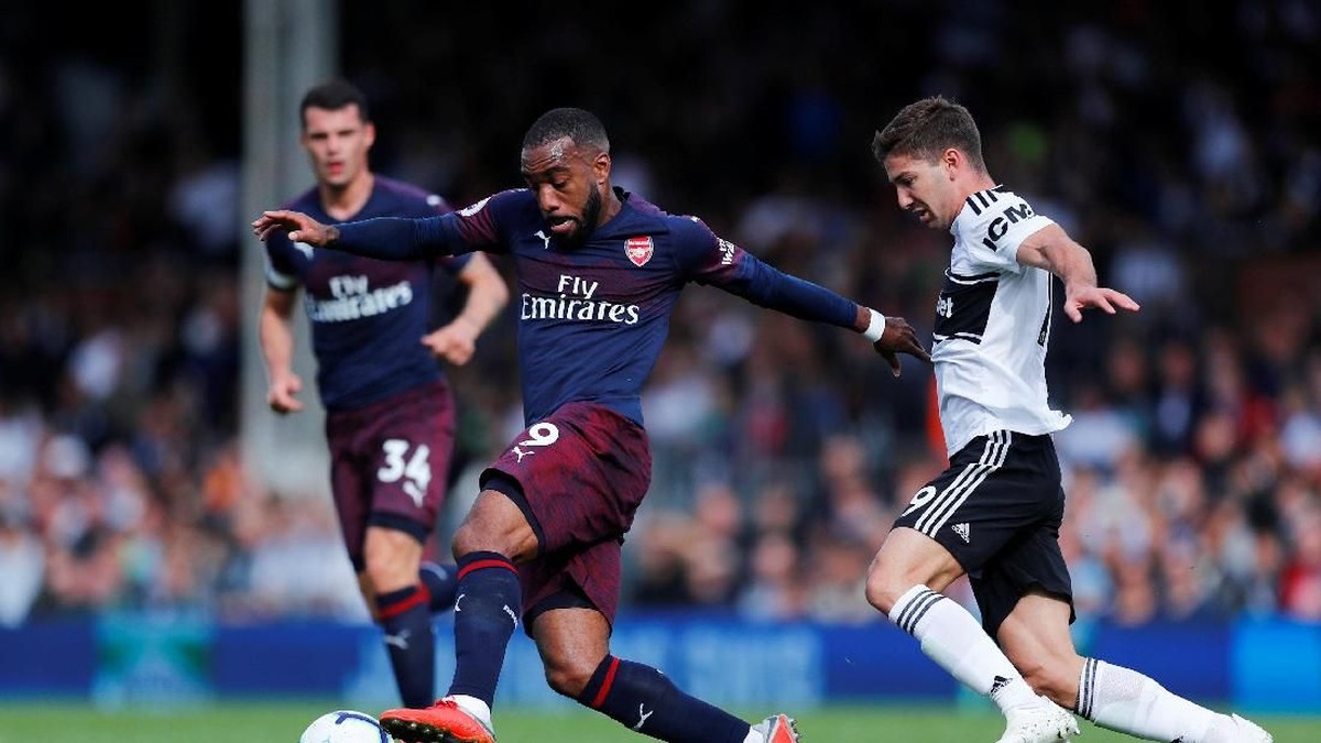 Fulham vs Arsenal berimbang 1-1 di babak pertama (Eddie Keogh/REUTERS)