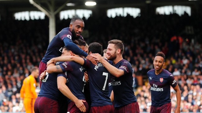 Hasil Liga Inggris: Arsenal Gilas Fulham 5-1