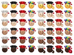 Seru! Desainer Ini Bikin Emoji Cium Ala Chef