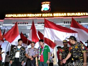 Tiba di Surabaya, Kirab Satu Negeri Disambut Kapolrestabes