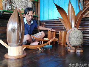 Ciamik, Limbah Kelapa Disulap Jadi Lampu Hias