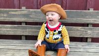 Foto Menggemaskan Bayi Saat Jadi Woody di Film Toy Story