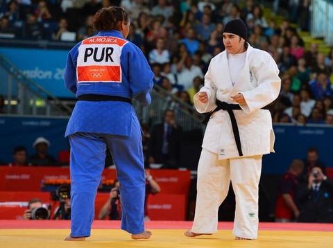 Hijab Dilarang, Pejudo Arab Pakai Ini Supaya Tetap Bisa Tampil di Olimpiade