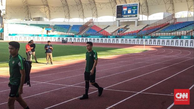 Egy Maulana Vikri menjalani latihan bersama Timnas Indonesia U-19, Selasa (9/10) sore.