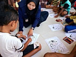 PMI Pulihkan Anak-anak dari Trauma Gempa-Tsunami Sulteng