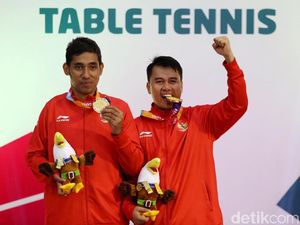 Jacob-Akbar Sumbang Emas untuk Indonesia dari Cabor Tenis Meja
